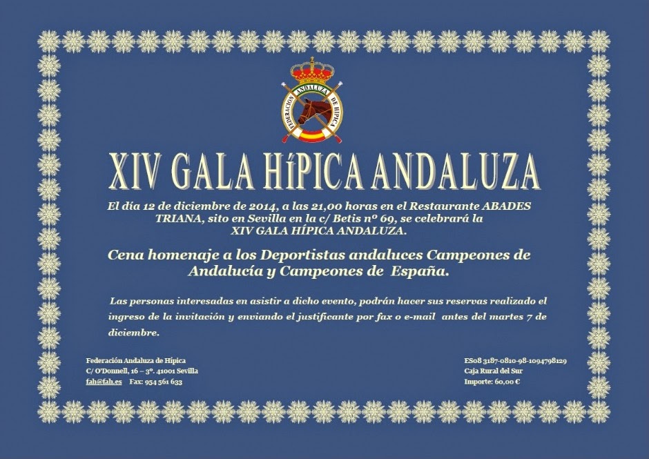 XIV Gala de la Federación Andaluza de Hípica